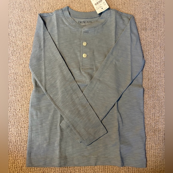 Bundle of Crewcuts Kids' Long Sleeve Tees - Green, Blue, and White (Size 4-5) - Picture 3 of 8